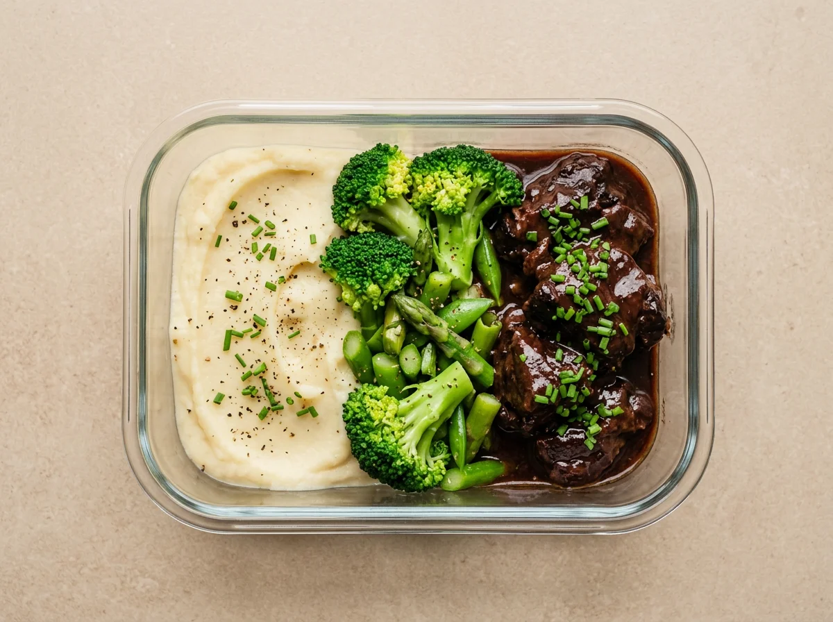 Puré de patata con carrillera de cerdo